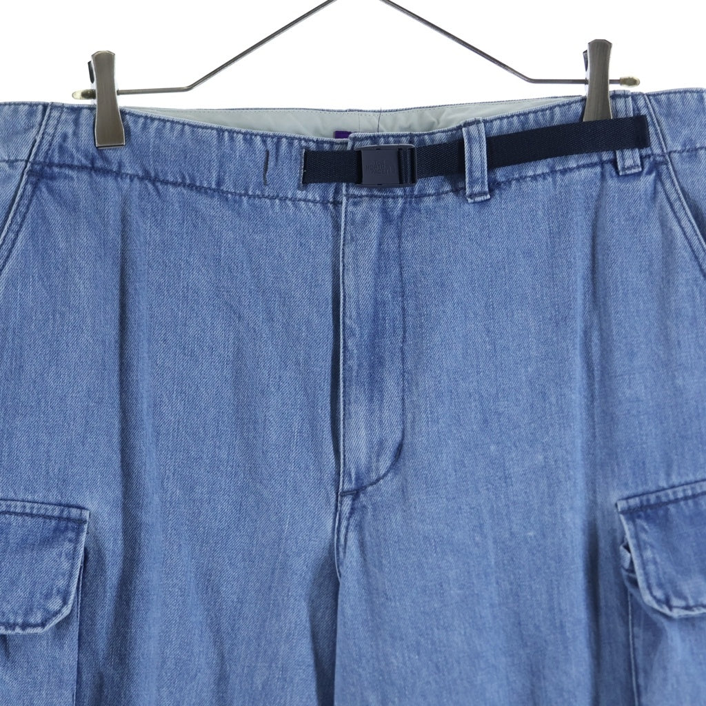 THE NORTH FACE PURPLE LABEL(ノースフェイスパープルレーベル) DENIM STROLL FIELD PANTS ストロールフィールド ワイドデニムカーゴパンツ インディゴ N25SC002