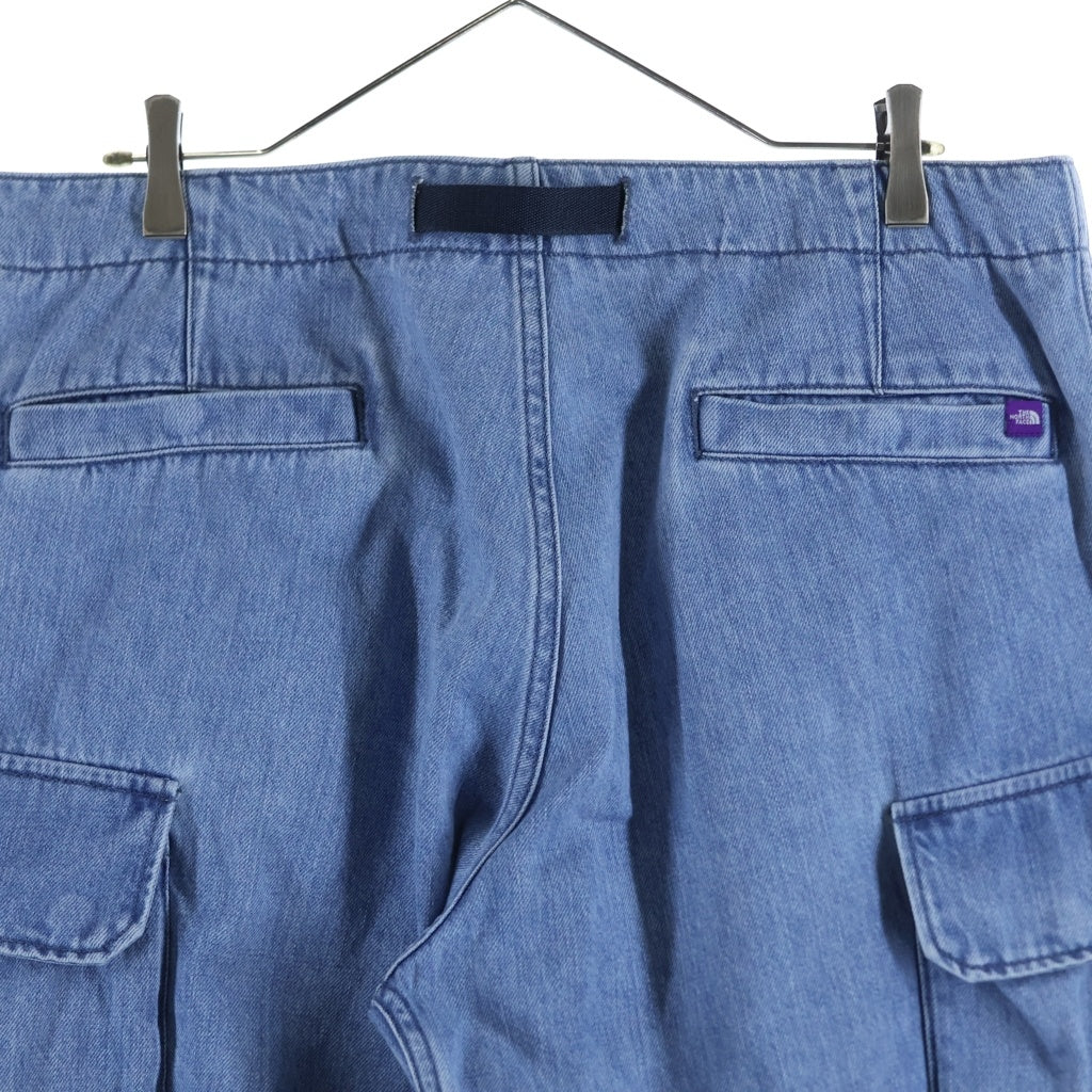 THE NORTH FACE PURPLE LABEL(ノースフェイスパープルレーベル) DENIM STROLL FIELD PANTS ストロールフィールド ワイドデニムカーゴパンツ インディゴ N25SC002