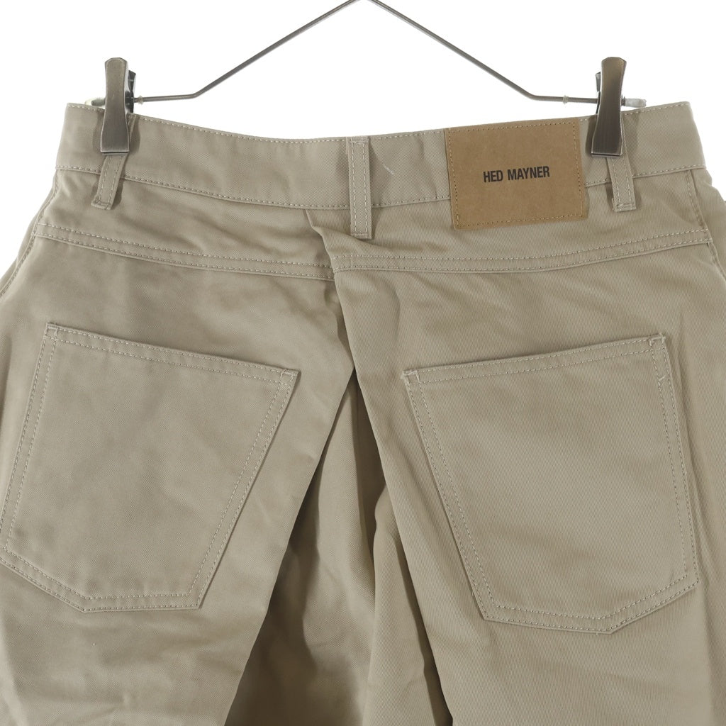 HED MAYNER(ヘドメイナー) 25AW COTTON TWILL PAINTED PANTS コットン ツイル ペインテッド ワイドパンツ ベージュ HMMB67030S