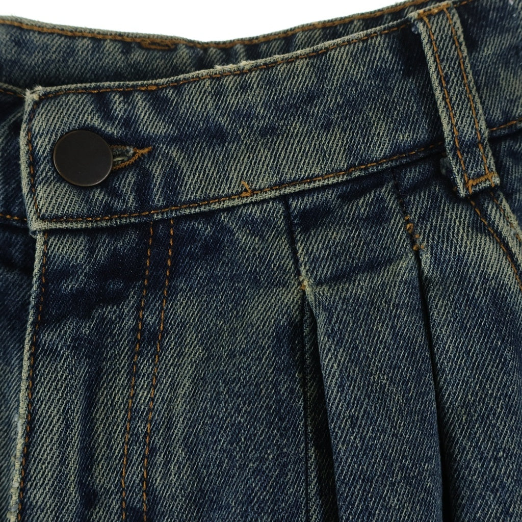 HED MAYNER(ヘドメイナー) 25AW DENIM PANTS ロゴパッチ ジップフライデニムパンツ ジーンズ インディゴ HMMB67030A