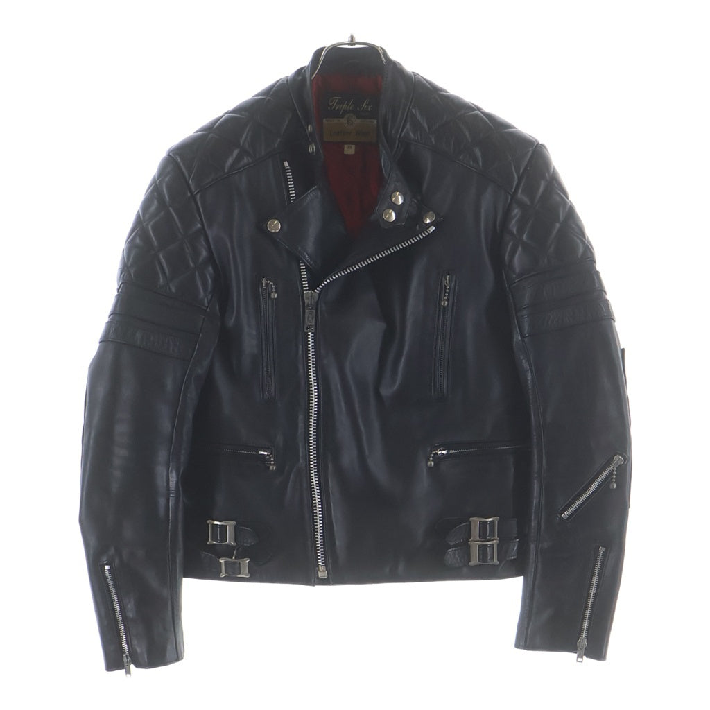 666 LEATHER WEAR(トリプルシックスレザーウェア) イングランド製 ダブルライダース レザージャケット ブラック