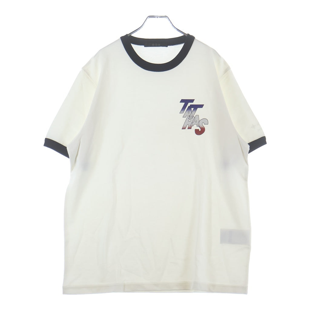 TATRAS(タトラス) 25SS ETANO エターノ プリントロゴデザイン クルーネック半袖Tシャツカットソー ホワイト MTMA25S8400-M