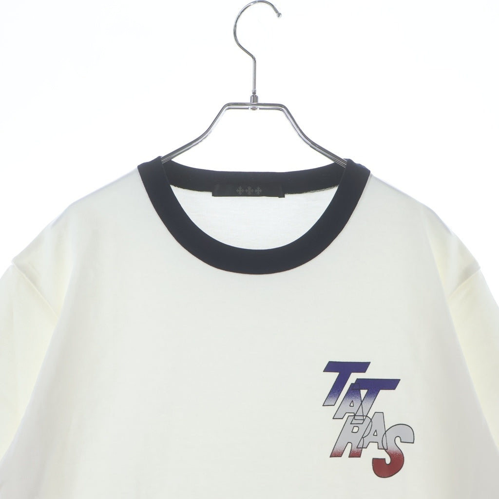 TATRAS(タトラス) 25SS ETANO エターノ プリントロゴデザイン クルーネック半袖Tシャツカットソー ホワイト MTMA25S8400-M