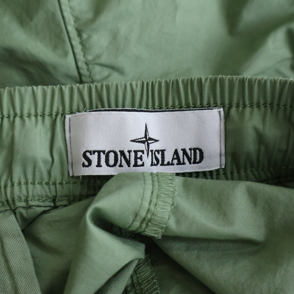 STONE ISLAND(ストーンアイランド) コンパスロゴ ウエストゴム ドローコード カーゴパンツ グリーン 781530503
