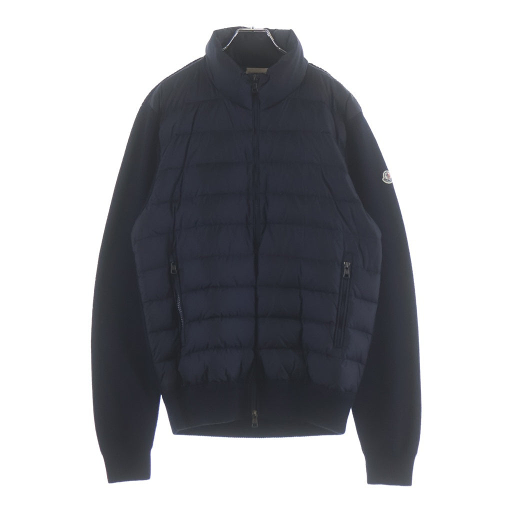 MONCLER(モンクレール) 15AW MAGLIONE TRICOT CARDIGAN マグリオーネ トリコ カーディガン ニット切り替え ジップアップダウンジャケット ネイビー B20919403000 94111