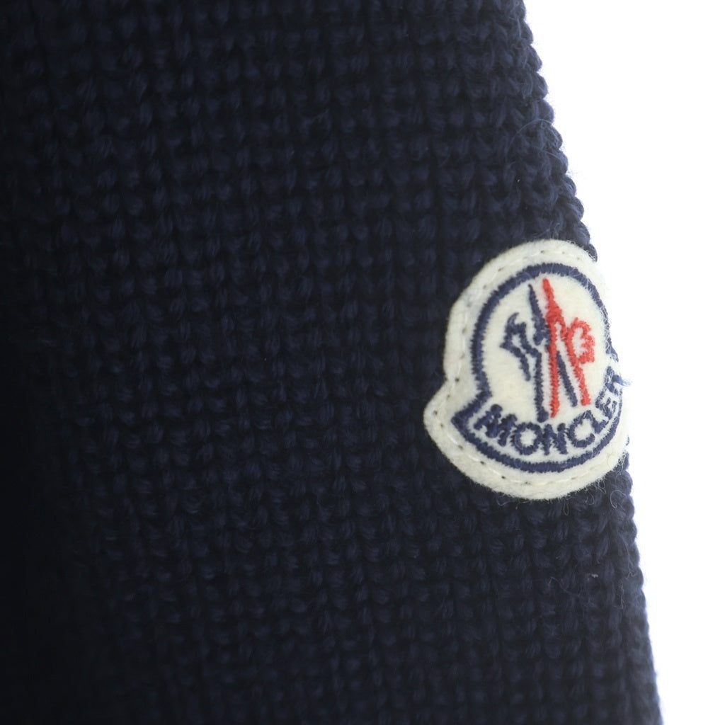 MONCLER(モンクレール) 15AW MAGLIONE TRICOT CARDIGAN マグリオーネ トリコ カーディガン ニット切り替え ジップアップダウンジャケット ネイビー B20919403000 94111