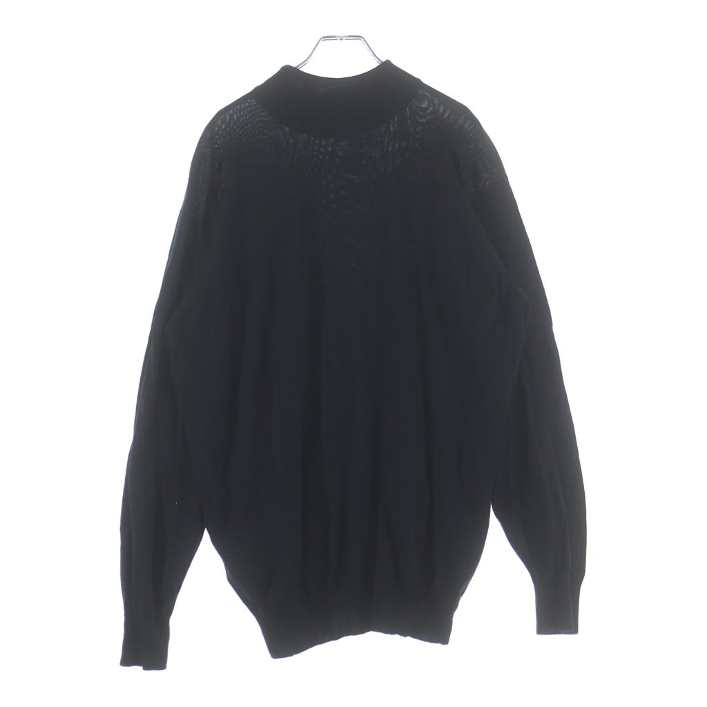 JOHN SMEDLEY(ジョンスメドレー) モックネック ウールニットセーター ブラック