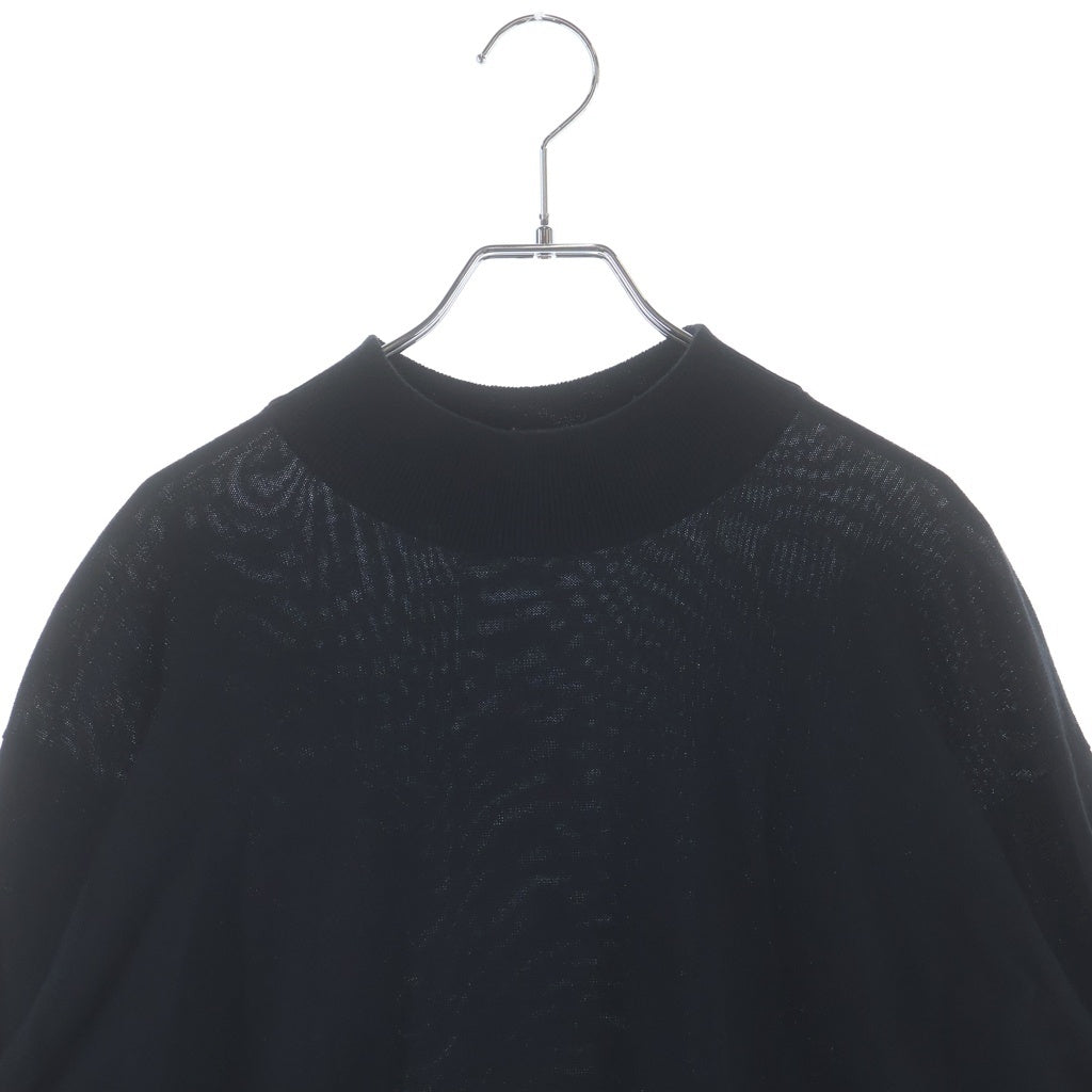 JOHN SMEDLEY(ジョンスメドレー) モックネック ウールニットセーター ブラック