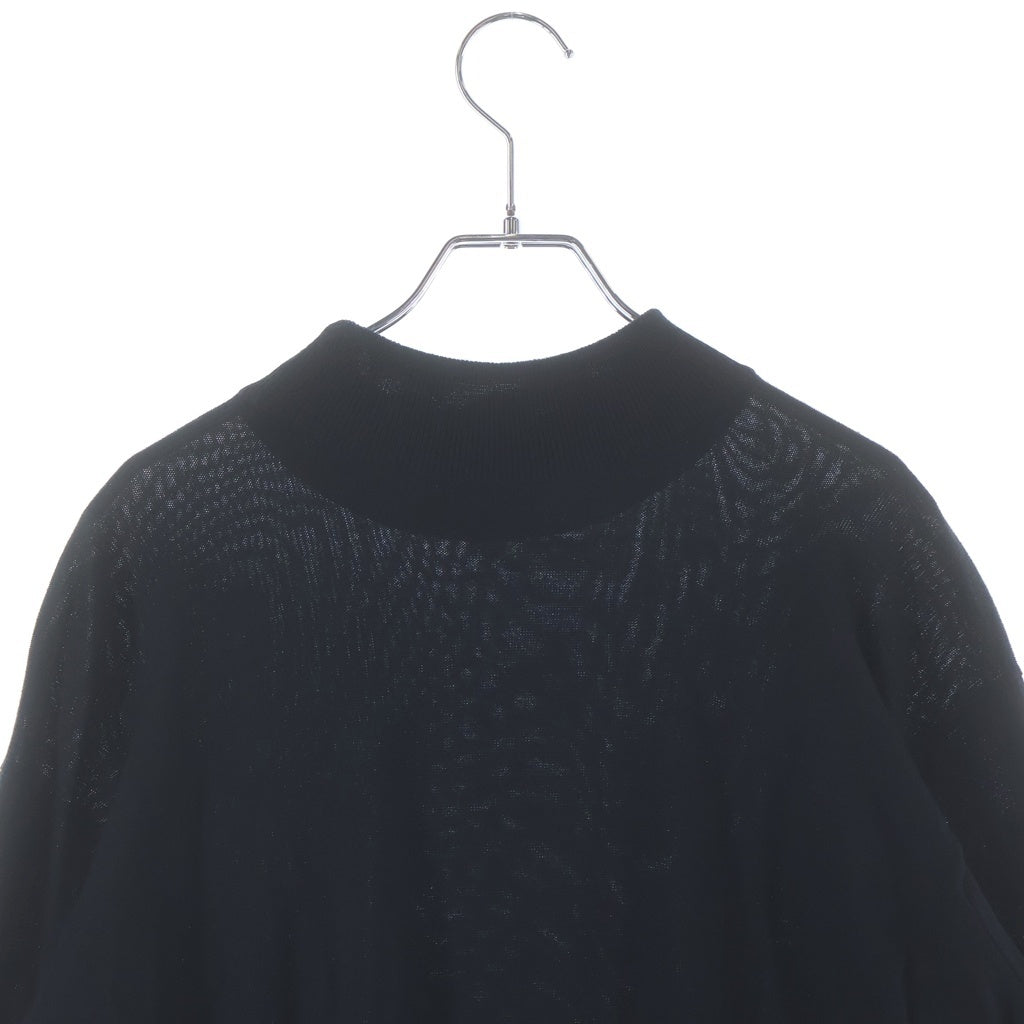 JOHN SMEDLEY(ジョンスメドレー) モックネック ウールニットセーター ブラック