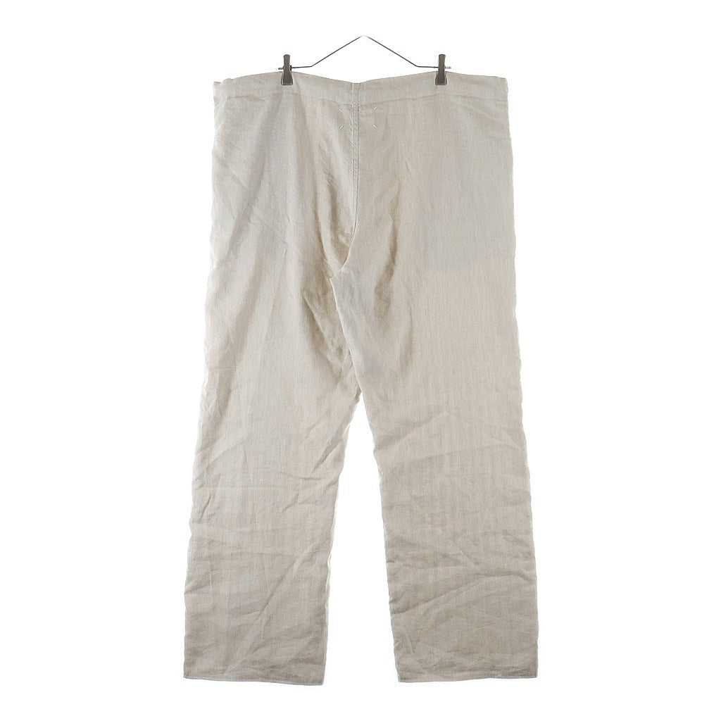 Maison Margiela(メゾンマルジェラ) 23SS Linen Pants Cord コード付 リネンワイドパンツ アイボリー S50KA0625 S76506