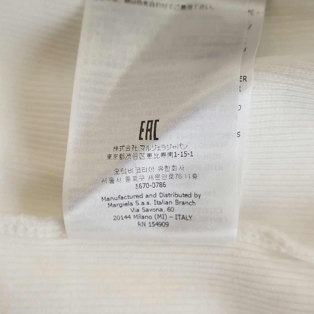 Maison Margiela(メゾンマルジェラ) 23SS 再構築 ドッキング加工 タンクトップ ノースリーブカットソー ホワイト S52NL0061