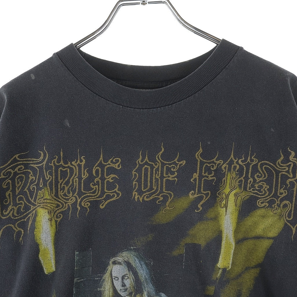 VINTAGE(ヴィンテージ) 90S CRADLE OF FILTH PSYCHOPATHIA SEXUALIS DEAD GIRLS DON'T SAY NO TEE クレイドルオブフィルス 両面プリントTシャツ 半袖クルーネックカットソー ブラック