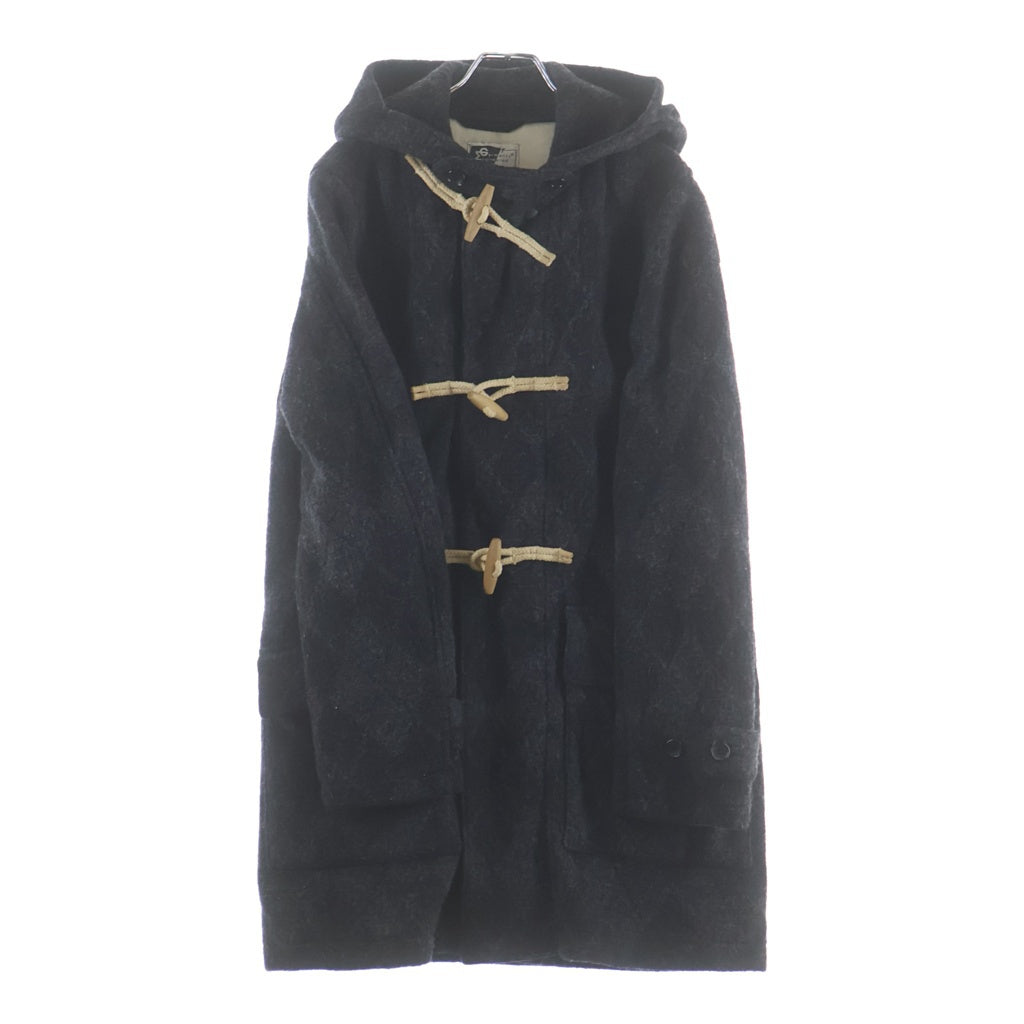 Engineered Garments(エンジニアド ガーメンツ) アーガイルチェック ウール フーデッドダッフルコート グレー