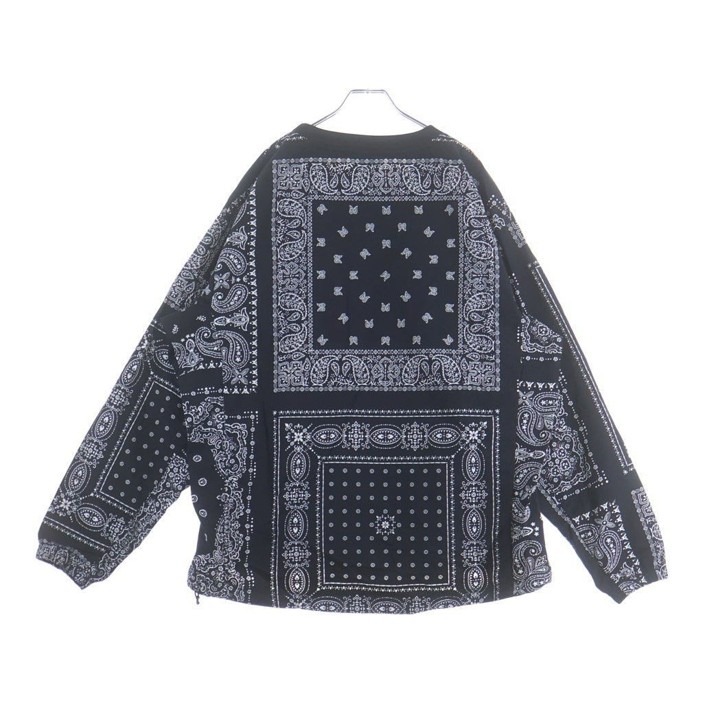 F.C.R.B.(エフシーアールビー) 26SS BANDANA NYLON PISTE バンダナ ナイロン ピステ クルーネック長袖Tシャツ カットソー ブラック FCRB-260037