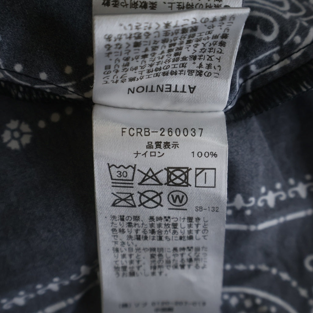 F.C.R.B.(エフシーアールビー) 26SS BANDANA NYLON PISTE バンダナ ナイロン ピステ クルーネック長袖Tシャツ カットソー ブラック FCRB-260037