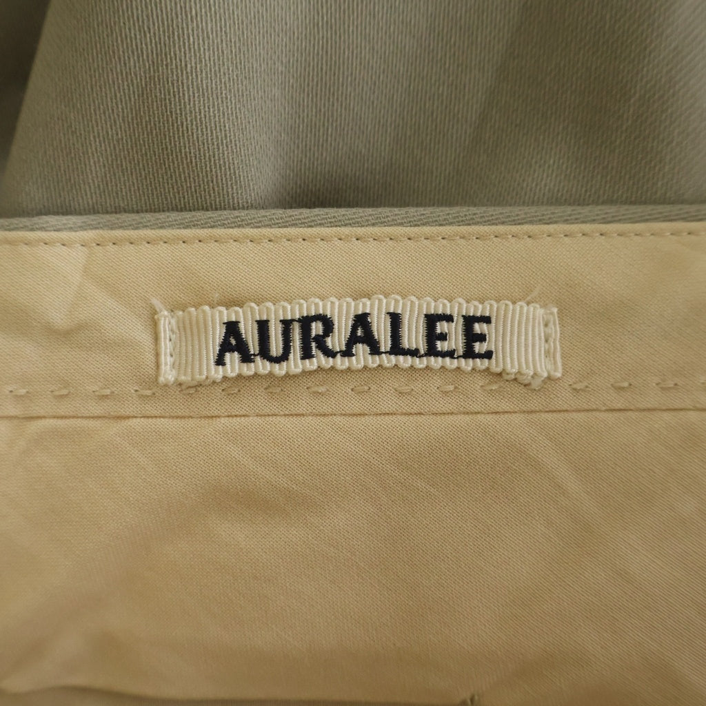AURALEE(オーラリー) 20SS HARD TWIST WOOL DOBBY SLACKS ウール ジップアップ ストレート スラックス パンツ ベージュ A20SP03KW