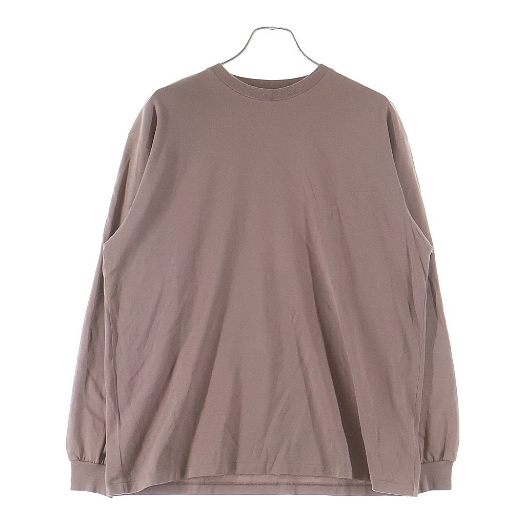 AURALEE(オーラリー) 19AW LUSTER PLAITING L/S TEE ラスター プレーティング ロングスリーブ クルーネック 長袖Tシャツ カットソー ピンク A9AP01GT
