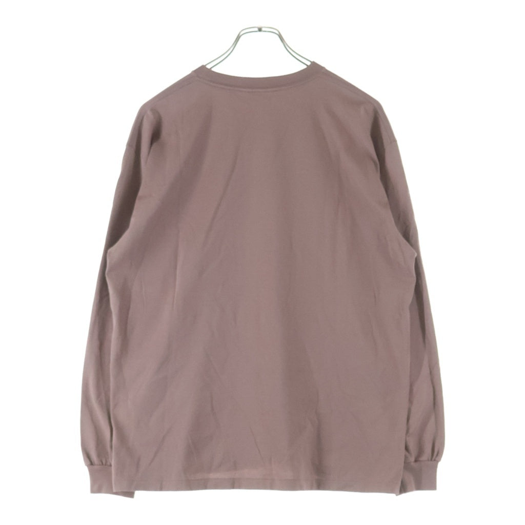 AURALEE(オーラリー) 19AW LUSTER PLAITING L/S TEE ラスター プレーティング ロングスリーブ クルーネック 長袖Tシャツ カットソー ピンク A9AP01GT