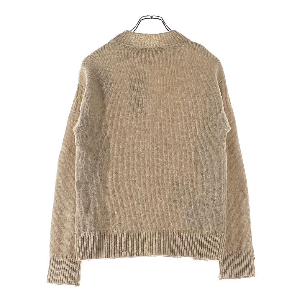 MARNI(マルニ) 24AW 袖ロゴ刺繍 モックネックニットセーター ベージュ GCMG0406Q0