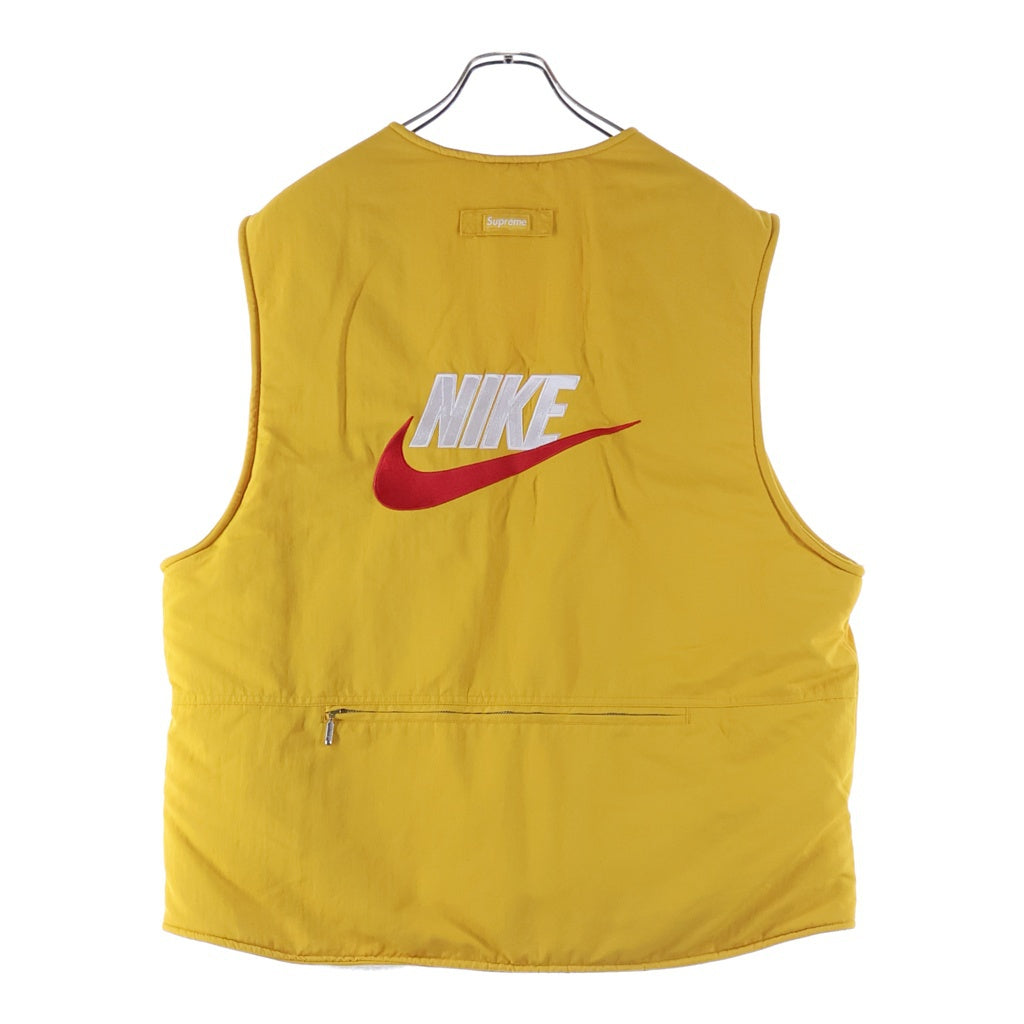 SUPREME(シュプリーム) 18AW ×Nike Reversible Nylon Sherpa Vest ナイキ リバーシブル ナイロンシェルパベスト イエロー AR5570-752