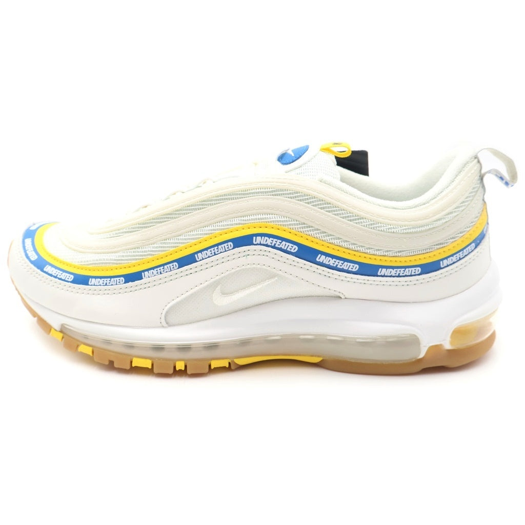 NIKE(ナイキ) ×UNDEFEATED AIR MAX 97 アンディフィーテッド エアマックス97 ローカットスニーカー ホワイト/イエロー/ブルー US9.5/27.5cm DC4830-100