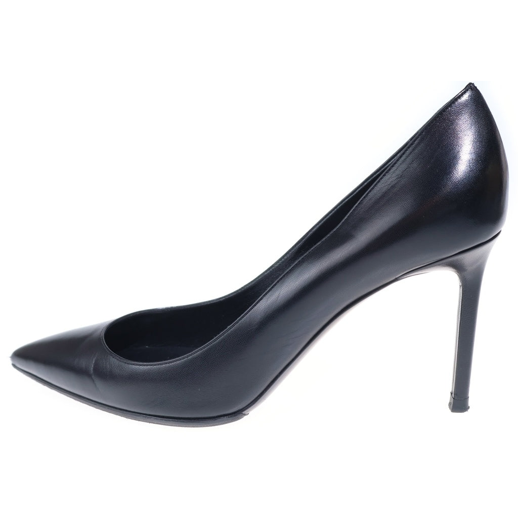 SAINT LAURENT PARIS(サンローランパリ) ANJA アニヤ ポインテッドトゥ レザーパンプス ヒール レディース ブラック 489751