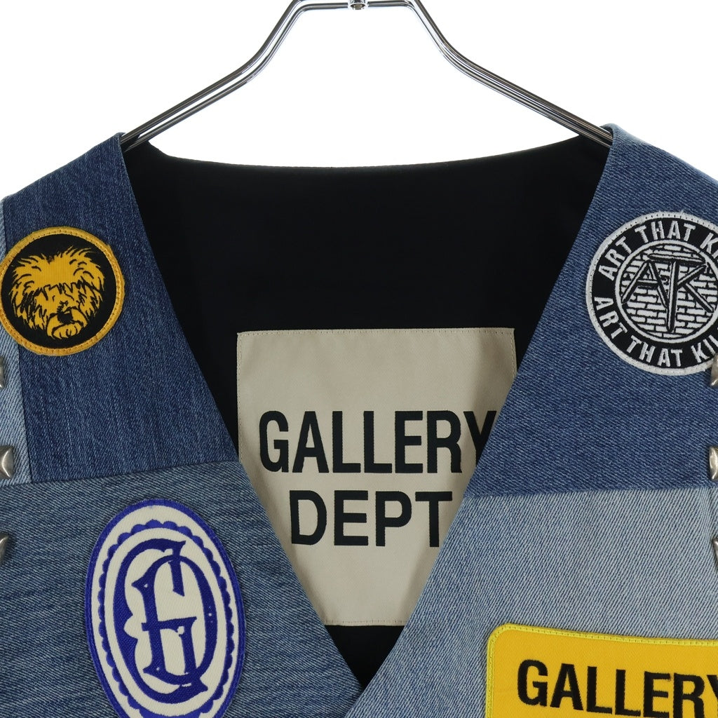 GALLERY DEPT.(ギャラリーデプト) PATCHWORK DENIM VEST パッチワーク スタッズ装飾 デニムベスト インディゴ