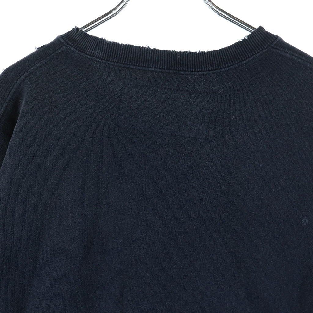 NEIGHBORHOOD(ネイバーフッド) 25AW ×CHITO SAVAGE SWEAT SHIRT LS チト ダメージ加工 フロントイラスト刺繍 クルーネックスウェットトレーナー ネイビー 252OKCIN-CSM01S