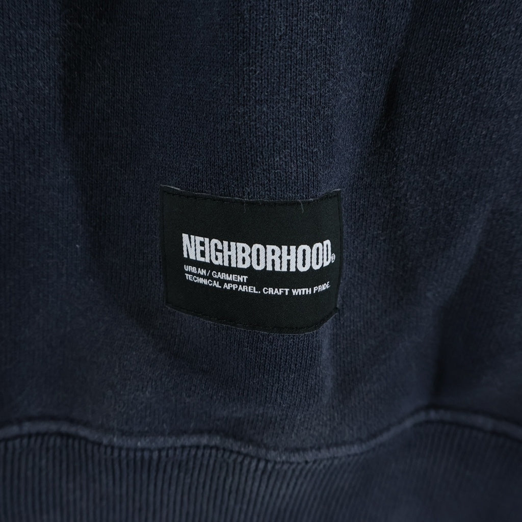 NEIGHBORHOOD(ネイバーフッド) 25AW ×CHITO SAVAGE SWEAT SHIRT LS チト ダメージ加工 フロントイラスト刺繍 クルーネックスウェットトレーナー ネイビー 252OKCIN-CSM01S