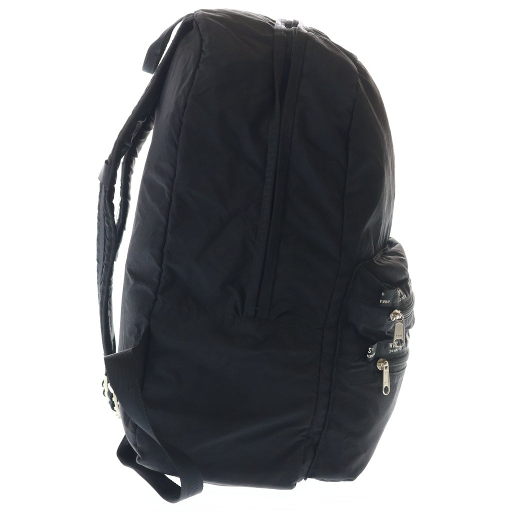 WTAPS(ダブルタップス) 20SS PST/ BAG ロゴプリント ナイロンバックパック リュックサック ブラック 201TQDT-CG01