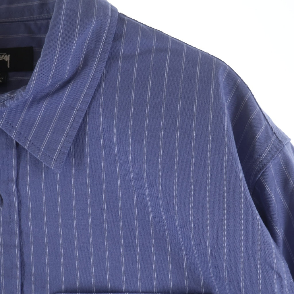 STUSSY(ステューシー) OXFORD L/S SHIRT オックスフォード 長袖コットンストライプシャツ ブルー 1110364