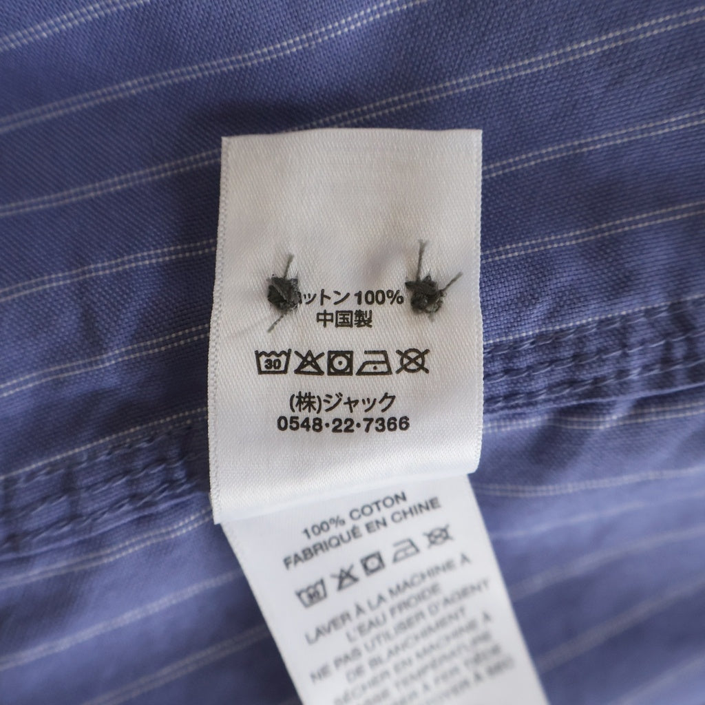 STUSSY(ステューシー) OXFORD L/S SHIRT オックスフォード 長袖コットンストライプシャツ ブルー 1110364