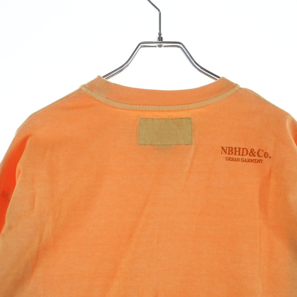 NEIGHBORHOOD(ネイバーフッド) 26SS PIGMENT DYED CREWNECK LS ピグメントダイ 長袖Tシャツ クルーネックカットソー オレンジ 261FPNH-CSM12