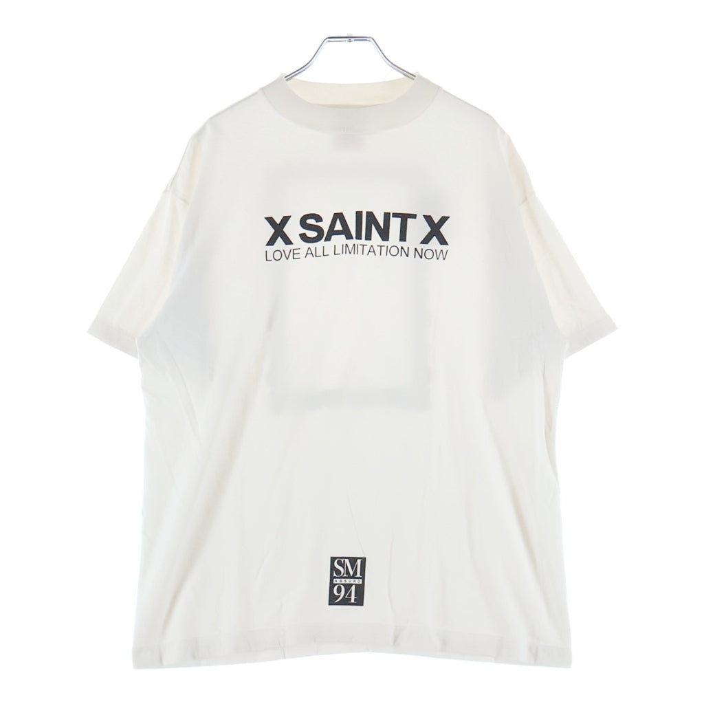 SAINT MICHAEL(セントマイケル) 26SS SS T-SHIRT / X SAINT X 両面プリントTシャツ 半袖クルーネックカットソー ホワイト SM-MK8-0000-011