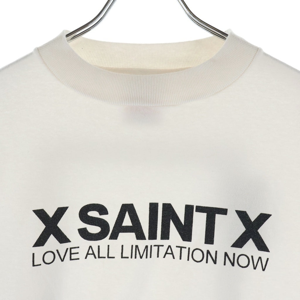SAINT MICHAEL(セントマイケル) 26SS SS T-SHIRT / X SAINT X 両面プリントTシャツ 半袖クルーネックカットソー ホワイト SM-MK8-0000-011