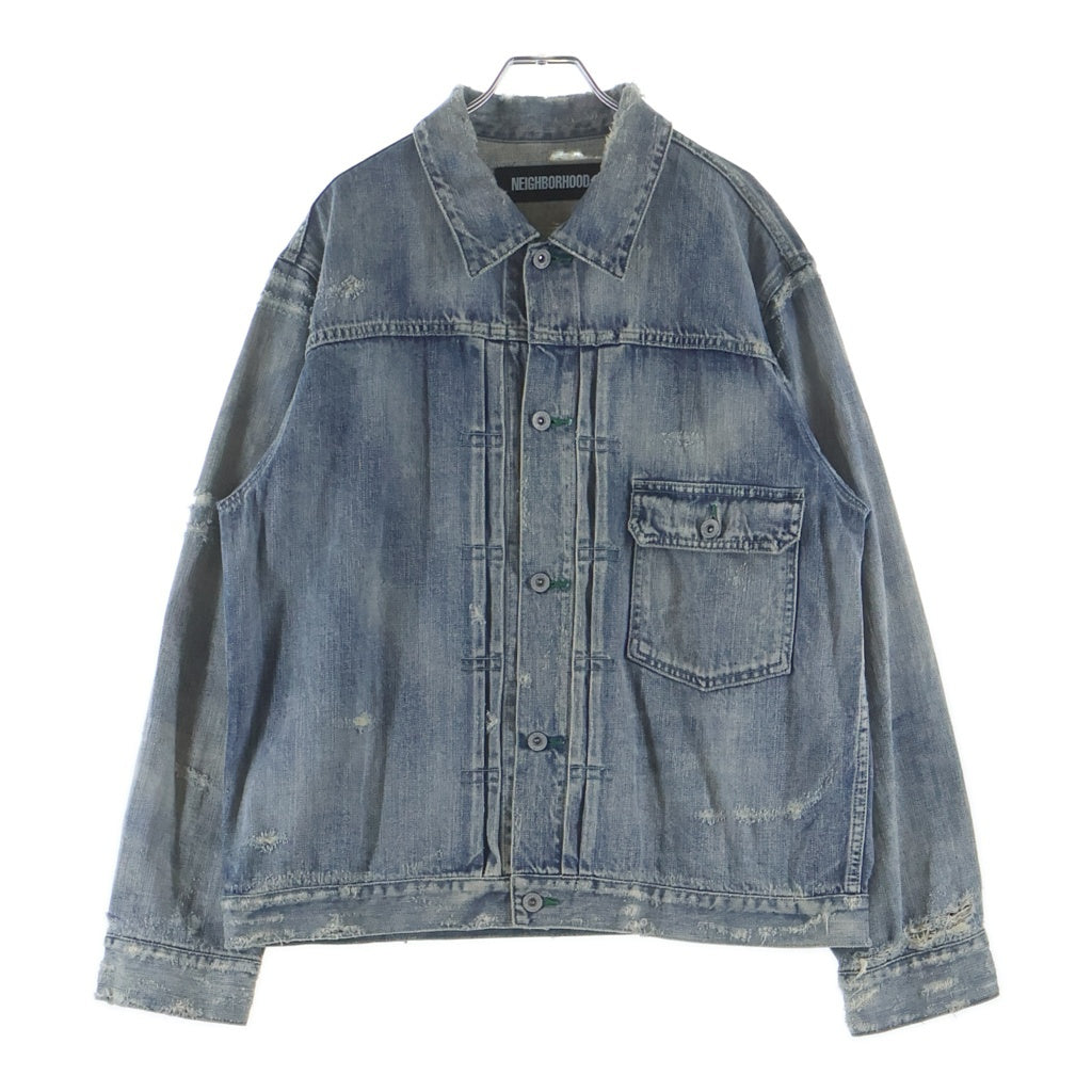 NEIGHBORHOOD(ネイバーフッド) 20AW SAVAGE STOCKMAN TYPE-A C-JKT デストロイ加工 デニムトラッカージャケット インディゴ 202XBNH-JKM02
