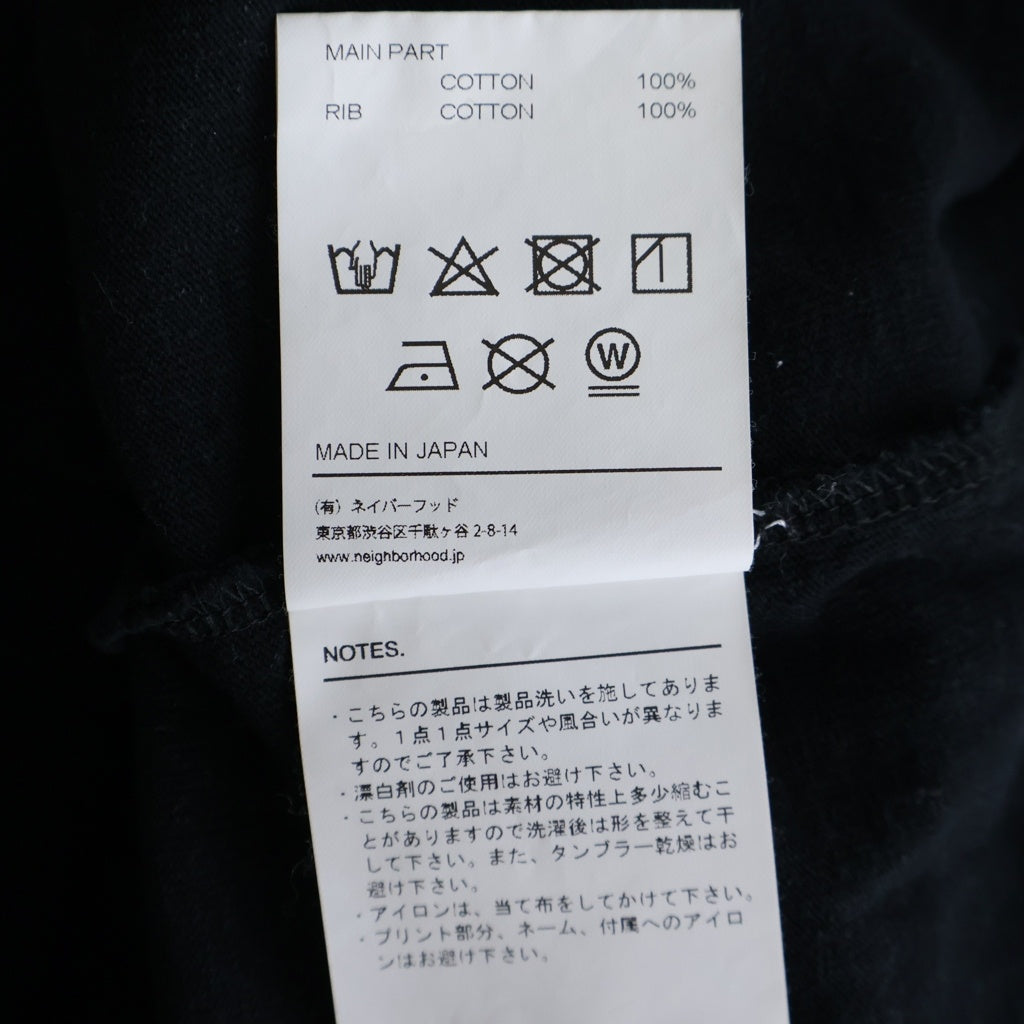 NEIGHBORHOOD(ネイバーフッド) 25SS BW CREWNECK-P LS ポケットTシャツ 長袖クルーネックカットソー ブラック 251UWNH-CSM06