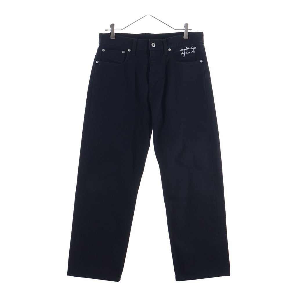 NEIGHBORHOOD(ネイバーフッド) 25SS ×AGNES.B STRAIGHT PANTS アニエスベー ジップフライ ストレートデニムパンツ ブラック 2527270N-PTM02S