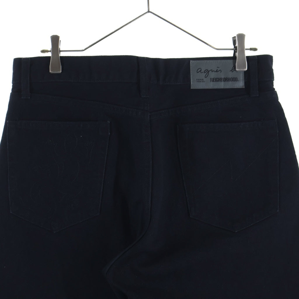 NEIGHBORHOOD(ネイバーフッド) 25SS ×AGNES.B STRAIGHT PANTS アニエスベー ジップフライ ストレートデニムパンツ ブラック 2527270N-PTM02S