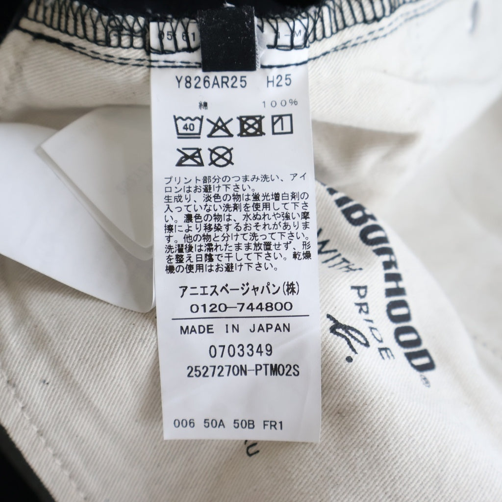NEIGHBORHOOD(ネイバーフッド) 25SS ×AGNES.B STRAIGHT PANTS アニエスベー ジップフライ ストレートデニムパンツ ブラック 2527270N-PTM02S