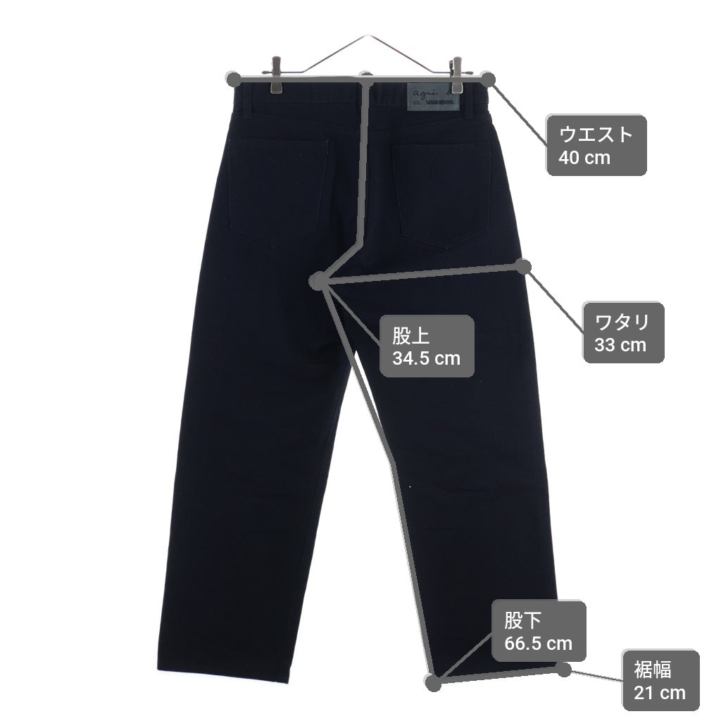 NEIGHBORHOOD(ネイバーフッド) 25SS ×AGNES.B STRAIGHT PANTS アニエスベー ジップフライ ストレートデニムパンツ ブラック 2527270N-PTM02S