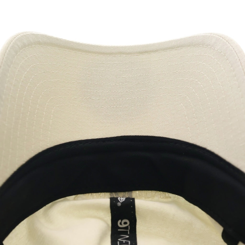 NEW ERA(ニューエラ) ×SAINT LAURENT PARIS 9TWENTY サンローラン ロゴ刺繍 6パネル ベースボールキャップ 帽子 ベージュ 801524 YCL36