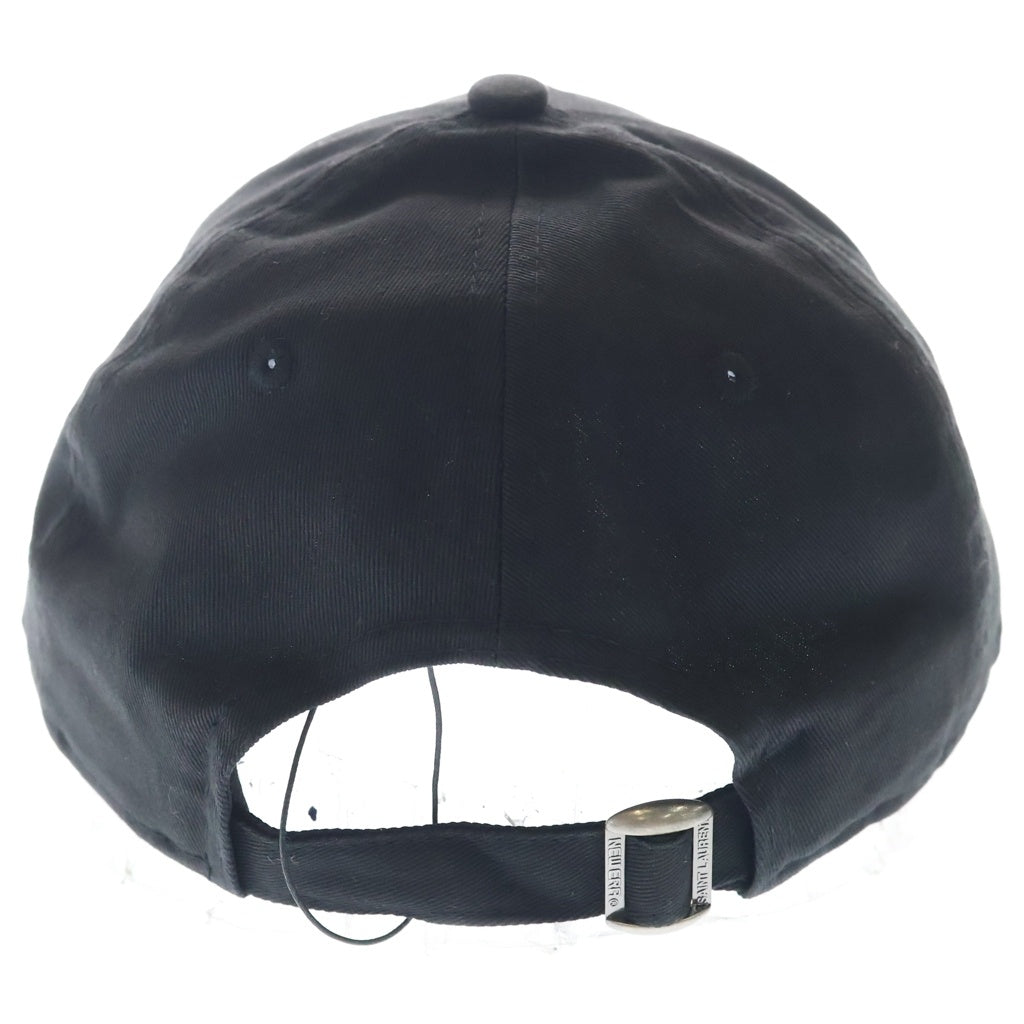 NEW ERA(ニューエラ) ×SAINT LAURENT PARIS 9FORTY サンローラン ロゴ刺繍 6パネル ベースボールキャップ 帽子 ブラック 677333 YCLRU
