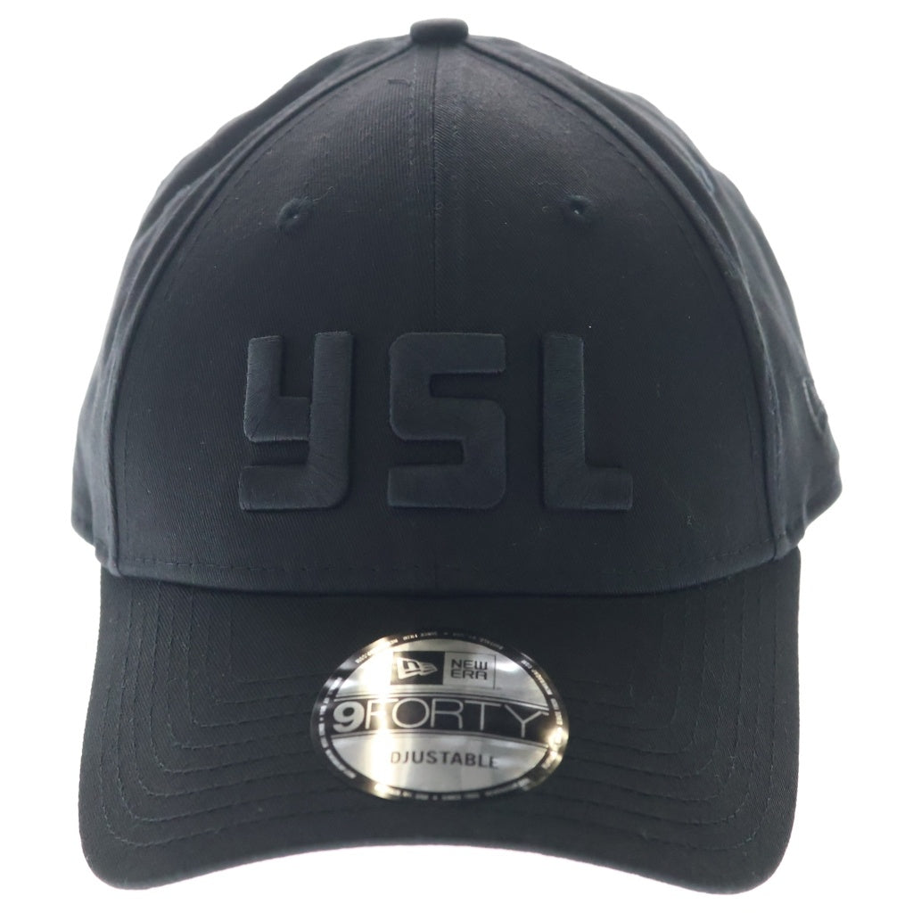 NEW ERA(ニューエラ) ×SAINT LAURENT PARIS 9FORTY サンローラン ロゴ刺繍 6パネル ベースボールキャップ 帽子 ブラック 677333 YCLRU