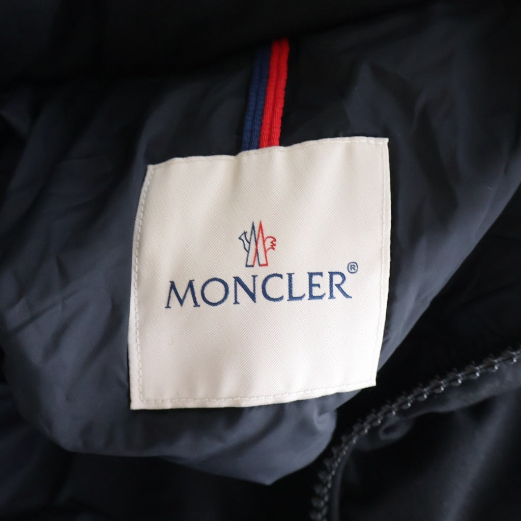 MONCLER(モンクレール) 21AW MONTGENEVRE モンジュネーブル ロゴパッチ ジップアップ フーデッド ナイロン ダウンジャケット ブラック G20911A53700