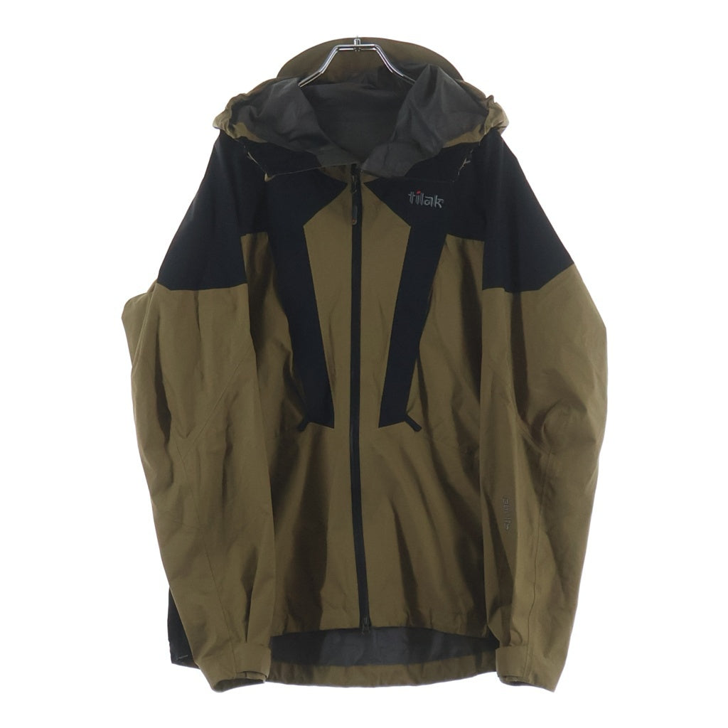 Tilak(ティラク) STINGER JACKET ロゴエンブロイダリー スティンガー ゴアテックス ジップアップ フーデッド ナイロン ジャケット ブラウン
