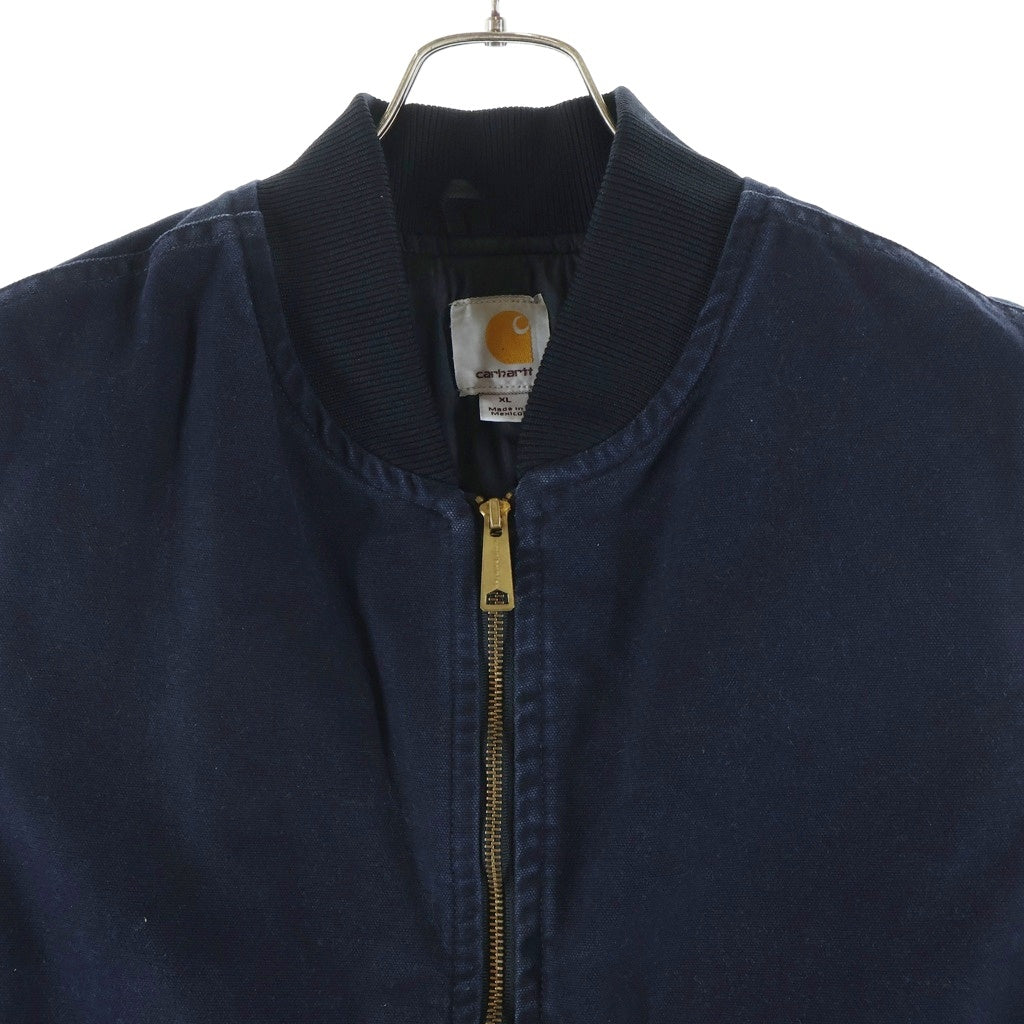 CARHARTT(カーハート) DUCK VEST ダックキャンバス ジップアップベスト ネイビー V02 MDT