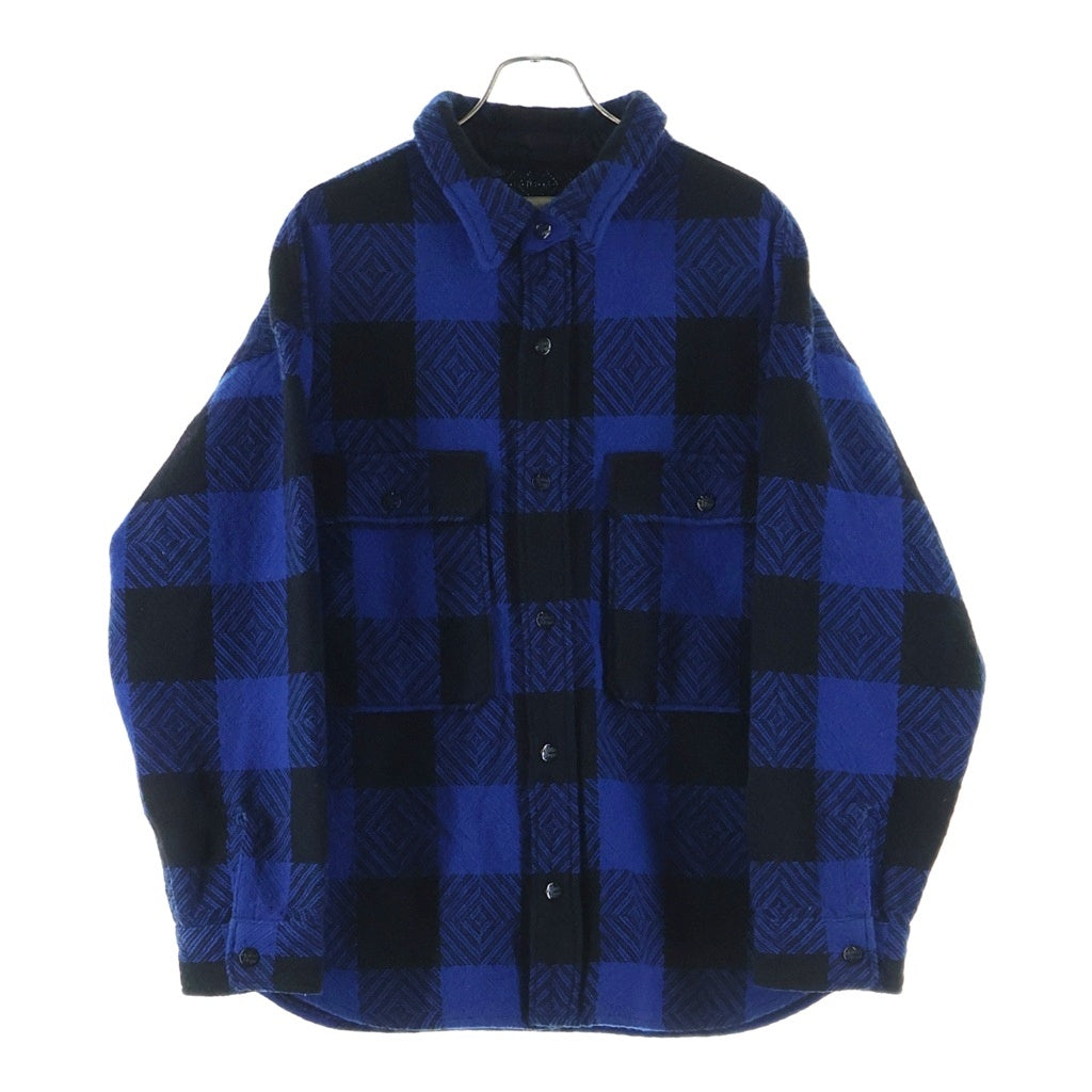 TENDERLOIN(テンダーロイン) BUFFALO SHT JKT バッファロー チェック柄 ウール シャツ ジャケット ブルー
