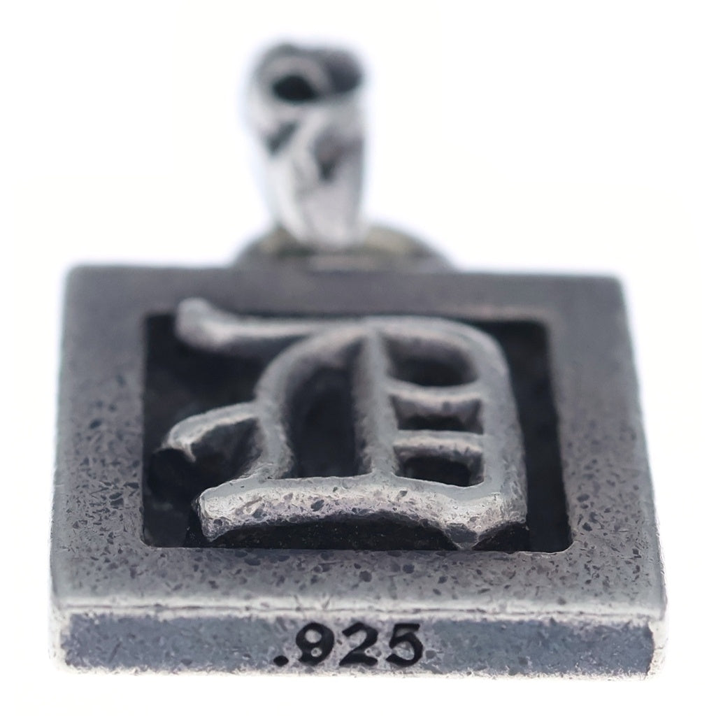 CHROME HEARTS(クロムハーツ) FRAMED LETTER BLOCK フレームドブロック Dアルファベット ネックレストップ シルバー