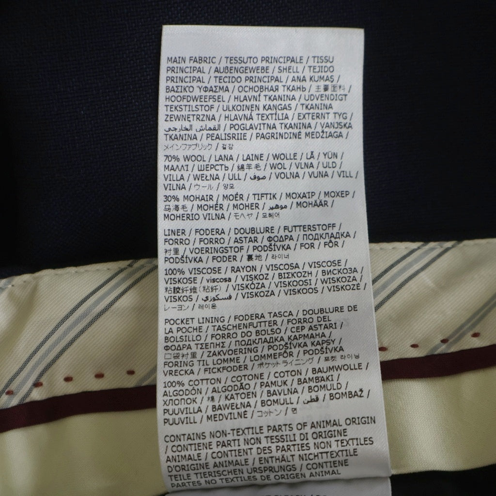 Maison Margiela(メゾンマルジェラ) 23AW モヘヤ混 バックル装飾ウールスラックスパンツ ネイビー SI1KA0006 S49892